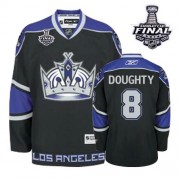 Men's Reebok Los Angeles Kings 8 Drew Doughty Black Third 2014 Stanley Cup Jersey - Authentic Men's Reebok Los Angeles Kings 8 Drew Doughty Black Third 2014 Stanley Cup Jersey - Authentic