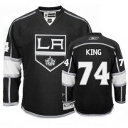 Men's Reebok Los Angeles Kings 74 Dwight King Black Home Jersey - Authentic