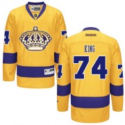 Men's Reebok Los Angeles Kings 74 Dwight King Gold Third Jersey - Authentic