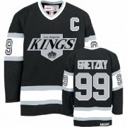 Men's CCM Los Angeles Kings 99 Wayne Gretzky Black Throwback Jersey - Authentic