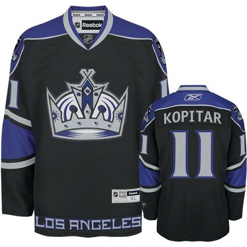 Women's Reebok Los Angeles Kings 11 Anze Kopitar Black Third Jersey - Premier Women's Reebok Los Angeles Kings 11 Anze Kopitar Black Third Jersey - Premier