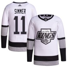 Youth Adidas Los Angeles Kings Charlie Simmer White 2021/22 Alternate Primegreen Pro Player Jersey - Authentic