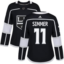 Women's Adidas Los Angeles Kings Charlie Simmer Black Home Jersey - Authentic