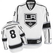 Men's Reebok Los Angeles Kings 8 Drew Doughty White Away Jersey - Authentic