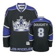 Youth Reebok Los Angeles Kings 8 Drew Doughty Black Third Jersey - Authentic