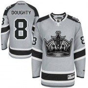 Men's Reebok Los Angeles Kings 8 Drew Doughty Grey 2014 Stadium Series Jersey - Premier