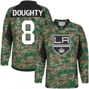 Youth Reebok Los Angeles Kings 8 Drew Doughty Camo Veterans Day Practice Jersey - Authentic