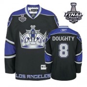 Youth Reebok Los Angeles Kings 8 Drew Doughty Black Third 2014 Stanley Cup Jersey - Premier