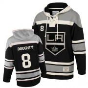 Men's Old Time Hockey Los Angeles Kings 8 Drew Doughty Black Sawyer Hooded Sweatshirt Jersey - Authentic