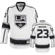 Youth Reebok Los Angeles Kings 23 Dustin Brown White Away Jersey - Authentic