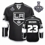 Youth Reebok Los Angeles Kings 23 Dustin Brown Black Home 2014 Stanley Cup Jersey - Authentic