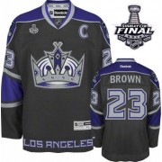 Youth Reebok Los Angeles Kings 23 Dustin Brown Black Third 2014 Stanley Cup Jersey - Authentic