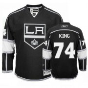 Men's Reebok Los Angeles Kings 74 Dwight King Black Home Jersey - Premier