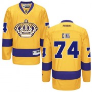 Men's Reebok Los Angeles Kings 74 Dwight King Gold Third Jersey - Premier