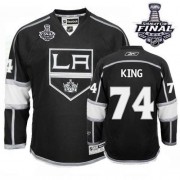 Men's Reebok Los Angeles Kings 74 Dwight King Black Home 2014 Stanley Cup Jersey - Premier