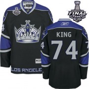 Men's Reebok Los Angeles Kings 74 Dwight King Black Third 2014 Stanley Cup Jersey - Premier