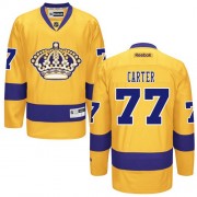 Men's Reebok Los Angeles Kings 77 Jeff Carter Gold Third Jersey - Authentic