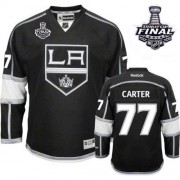 Men's Reebok Los Angeles Kings 77 Jeff Carter Black Home 2014 Stanley Cup Jersey - Authentic