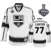 Men's Reebok Los Angeles Kings 77 Jeff Carter White Away 2014 Stanley Cup Jersey - Authentic Men's Reebok Los Angeles Kings 77 Jeff Carter White Away 2014 Stanley Cup Jersey - Authentic