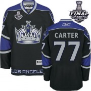 Men's Reebok Los Angeles Kings 77 Jeff Carter Black Third 2014 Stanley Cup Jersey - Authentic