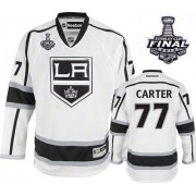 Youth Reebok Los Angeles Kings 77 Jeff Carter White Away 2014 Stanley Cup Jersey - Authentic