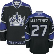 Men's Reebok Los Angeles Kings 27 Alec Martinez Black Third Jersey - Authentic