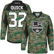Youth Reebok Los Angeles Kings 32 Jonathan Quick Camo Veterans Day Practice Jersey - Authentic
