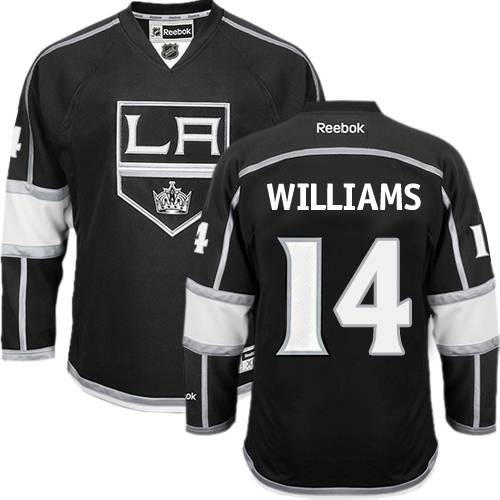 Men's Reebok Los Angeles Kings 14 Justin Williams Black Home Jersey - Authentic Men's Reebok Los Angeles Kings 14 Justin Williams Black Home Jersey - Authentic