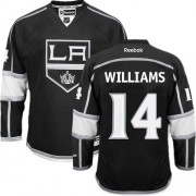 Men's Reebok Los Angeles Kings 14 Justin Williams Black Home Jersey - Premier