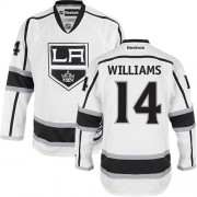 Men's Reebok Los Angeles Kings 14 Justin Williams White Away Jersey - Authentic