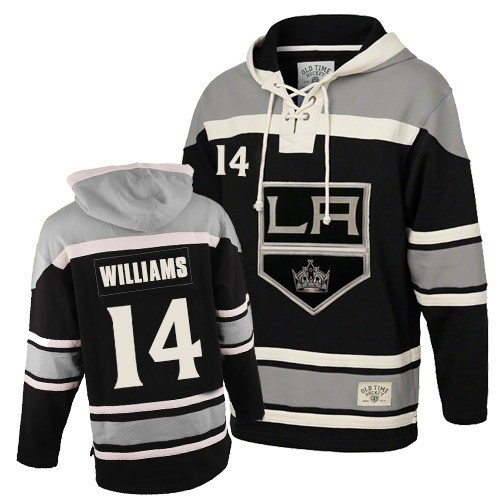 Men's Old Time Hockey Los Angeles Kings 14 Justin Williams Black Sawyer Hooded Sweatshirt Jersey - Authentic Men's Old Time Hockey Los Angeles Kings 14 Justin Williams Black Sawyer Hooded Sweatshirt Jersey - Authentic
