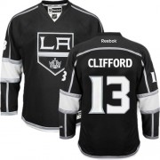 Men's Reebok Los Angeles Kings 13 Kyle Clifford Black Home Jersey - Premier