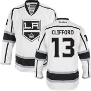 Men's Reebok Los Angeles Kings 13 Kyle Clifford White Away Jersey - Authentic