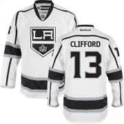 Men's Reebok Los Angeles Kings 13 Kyle Clifford White Away Jersey - Premier