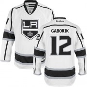 Men's Reebok Los Angeles Kings 12 Marian Gaborik White Away Jersey - Authentic