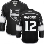 Youth Reebok Los Angeles Kings 12 Marian Gaborik Black Home Jersey - Authentic