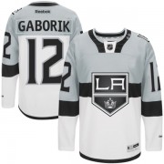 Men's Reebok Los Angeles Kings 12 Marian Gaborik White/Grey 2015 Stadium Series Jersey - Authentic