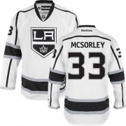 Men's Reebok Los Angeles Kings 33 Marty Mcsorley White Away Jersey - Authentic