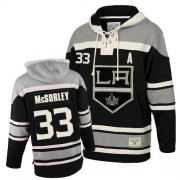 Men's Old Time Hockey Los Angeles Kings 33 Marty Mcsorley Black Sawyer Hooded Sweatshirt Jersey - Authentic