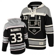 Men's Old Time Hockey Los Angeles Kings 33 Marty Mcsorley Black Sawyer Hooded Sweatshirt Jersey - Premier