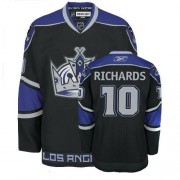 Men's Reebok Los Angeles Kings 10 Mike Richards Black Third Jersey - Authentic