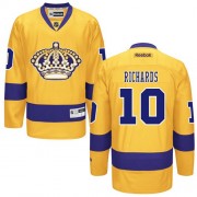Men's Reebok Los Angeles Kings 10 Mike Richards Gold Third Jersey - Authentic