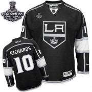 Men's Reebok Los Angeles Kings 10 Mike Richards Black Home 2014 Stanley Cup Jersey - Authentic