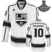 Men's Reebok Los Angeles Kings 10 Mike Richards White Away 2014 Stanley Cup Jersey - Authentic