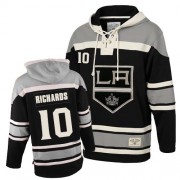 Men's Old Time Hockey Los Angeles Kings 10 Mike Richards Black Sawyer Hooded Sweatshirt Jersey - Authentic