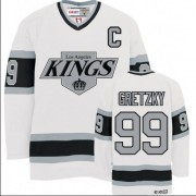 Men's CCM Los Angeles Kings 99 Wayne Gretzky White Throwback Jersey - Authentic