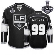 Men's Reebok Los Angeles Kings 99 Wayne Gretzky Black Home 2014 Stanley Cup Jersey - Authentic