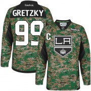 Youth Reebok Los Angeles Kings 99 Wayne Gretzky Camo Veterans Day Practice Jersey - Authentic