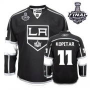 Men's Reebok Los Angeles Kings 11 Anze Kopitar Black Home 2014 Stanley Cup Jersey - Authentic