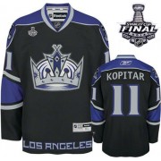 Men's Reebok Los Angeles Kings 11 Anze Kopitar Black Third 2014 Stanley Cup Jersey - Authentic Men's Reebok Los Angeles Kings 11 Anze Kopitar Black Third 2014 Stanley Cup Jersey - Authentic